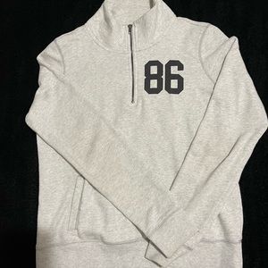 Victoria Secret pink quarter zip pullover gray